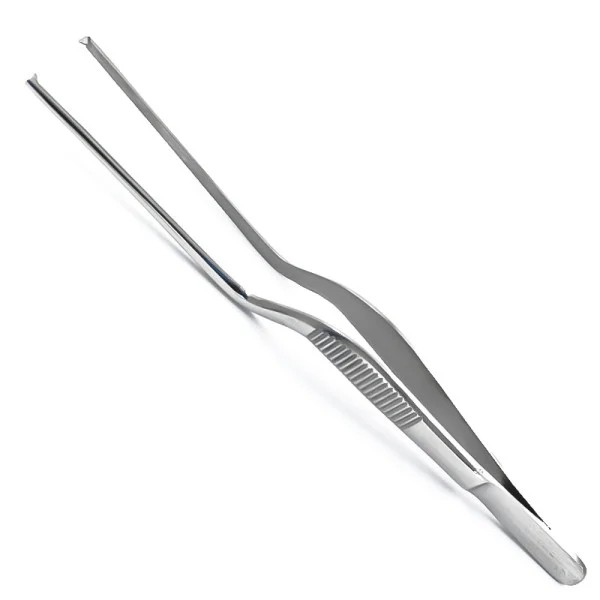 PI-03-1200. Пінцет хірургічний вушний за Люком, багнетоподібний, 1/2 зуба, 140 мм. PARADISE.